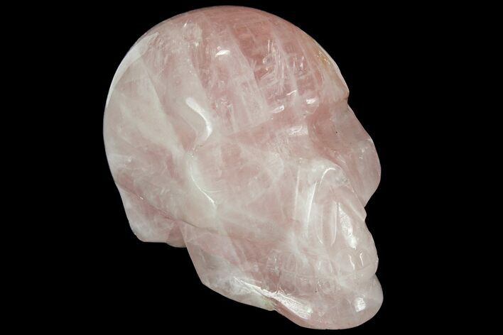 Polished Brazilian Rose Quartz Crystal Skull #95556